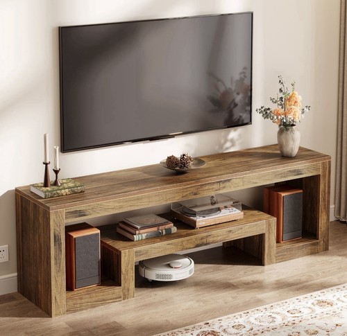 Rustic wood stand media - wood,