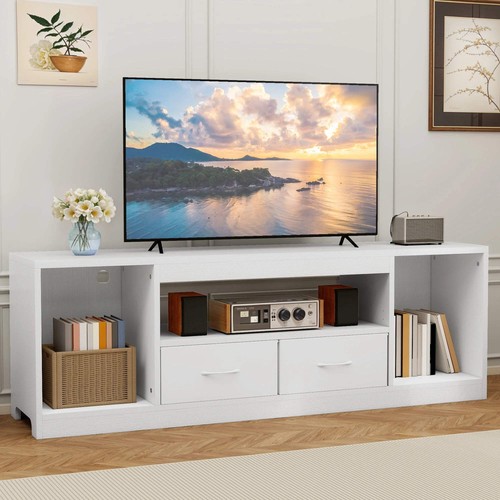 148cm white stand - white, tv