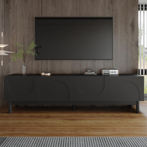 180cm black stand media - 180cm, tv