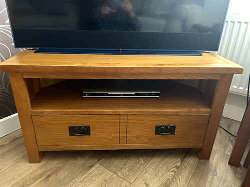 Wood stand media unit brown - stand,