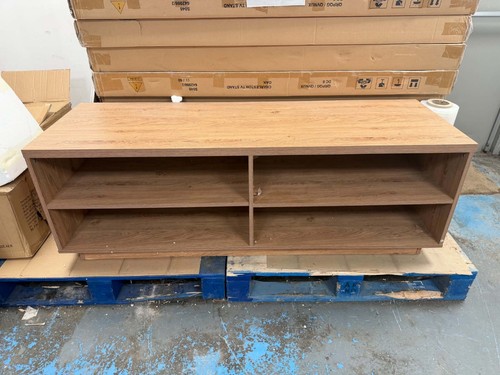 Brown wooden four shelved - , tv