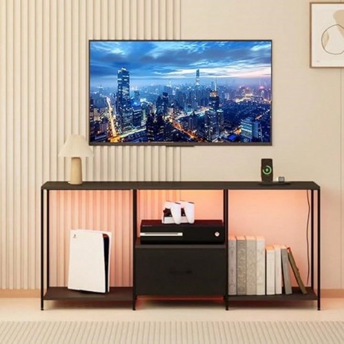Black wood stand - tv,
