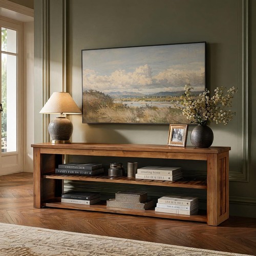 Farmhouse solid wood tv - wood,