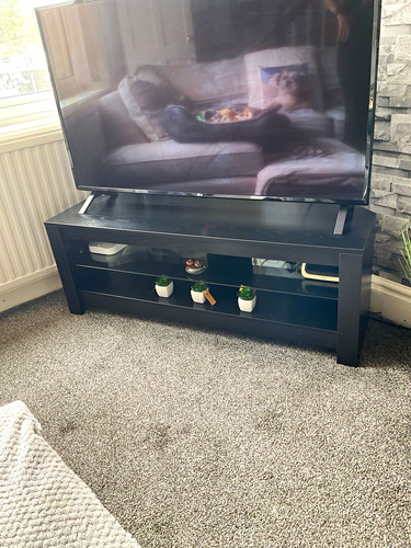 Black wood stand - tv,