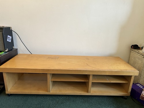 Solid wood media stand - wood,