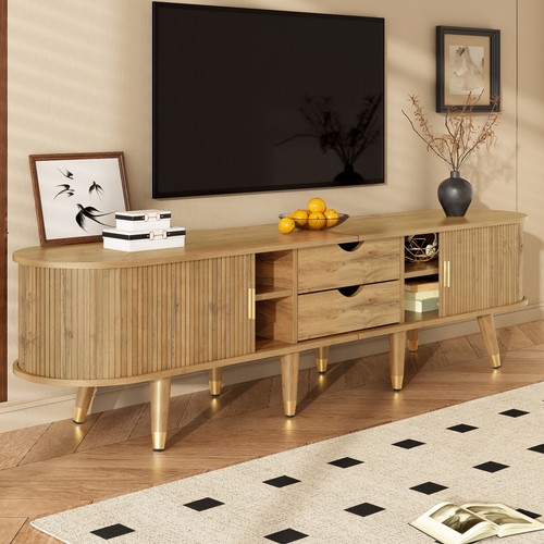 Oval stand cabinet with 2 - tv,